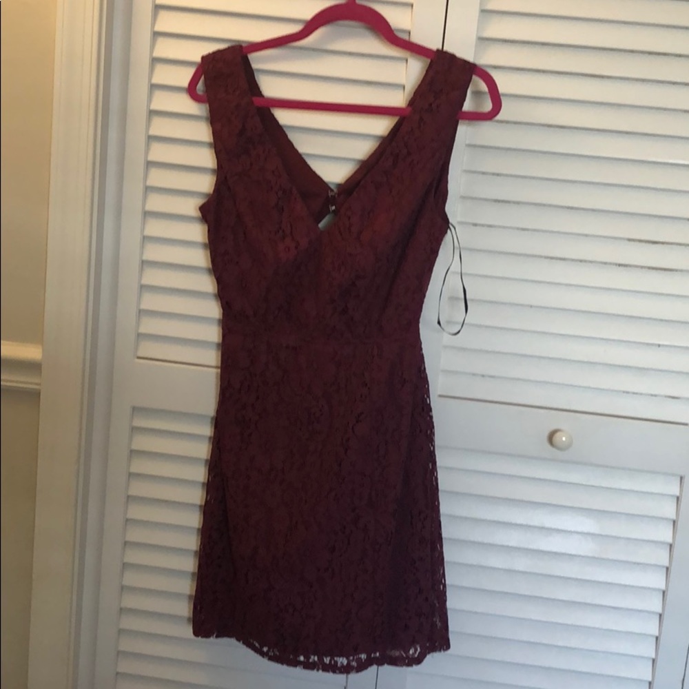 Burgundy Lulus Lace dress